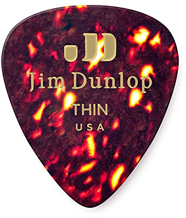 Jim Dunlop Celluloid Shell Pick Thin - 12 Pack