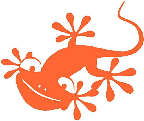 Samunshi® Comic Gecko Aufkleber Sticker 25 x 21cm orange