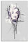 Paul Sinus Art Marilyn Monroe II 90x 60cm Keilrahmenbild Kunstbild Aquarell Art Wandbild auf Leinwand fertig gerahmt Original Unikat
