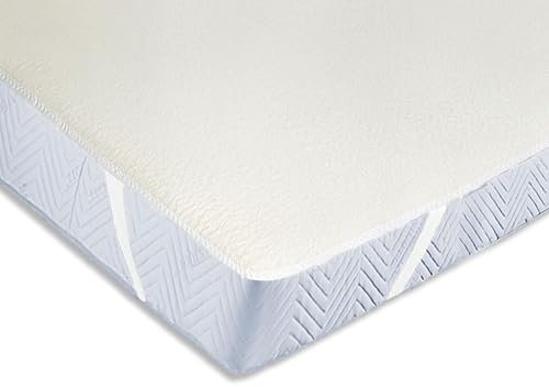 ZOLLNER Matratzenschoner - Topper mit praktischen Eckgummis - für Allergiker geeignet – Baumwolle - waschbar bis 95°C - 100x200 cm - Hotelqualität