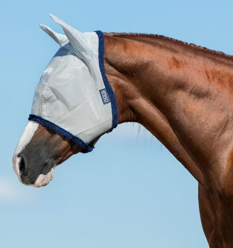 Horseware® Amigo® Fly Mask - Silver/Navy, Cob