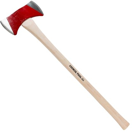 COUNCIL TOOL Double Bit Axe - 3.5 lb. Michigan Pattern Axe with 36 Straight Wooden Handle & Forged Steel Head - 35-2MR