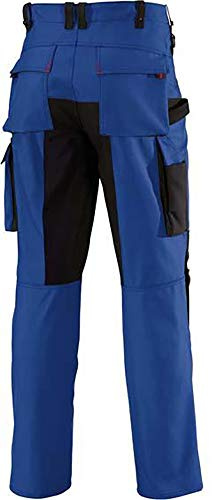 BP Workwear 1789-555-13 Arbeitshose - Gummizug im Rücken - Bundfalten - Normale Passform - Größe: 56n - Farbe: königsblau/schwarz