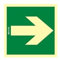 Señal Luminiscente RD10100 Flecha Derecha 22,4x22,4cm Clase B PVC 0,7mm Evacuación Homologada