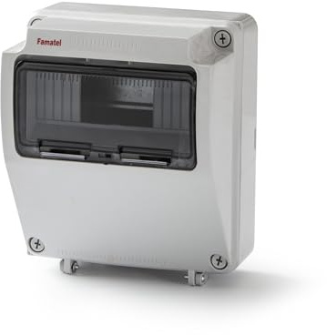 FAMATEL - Pre-Wired Industrial Box with IP65 | 9 Elements | 245x215x155 | White