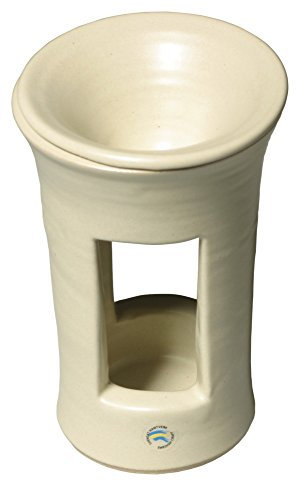Stand-Duftlampe Aromabrenner aus Keramik 13 cm hoch - New York creme