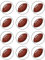 12x Rugby Balls 2 5cm PRE-CUT PREMIUM RICE PAPER Edible cake Toppers