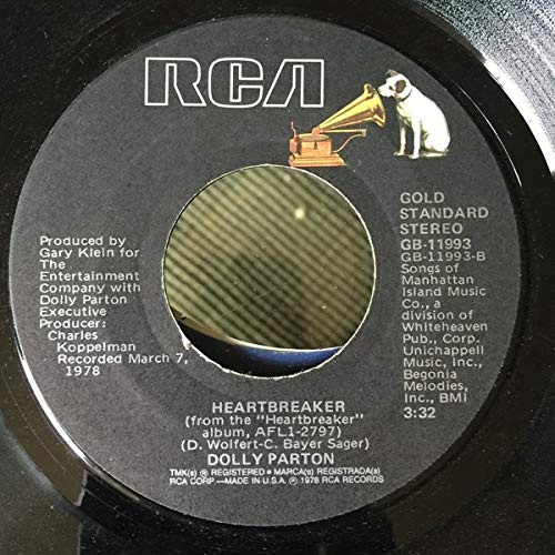DOLLY PARTON - heartbreaker/ sure thing RCA 11296 single record)