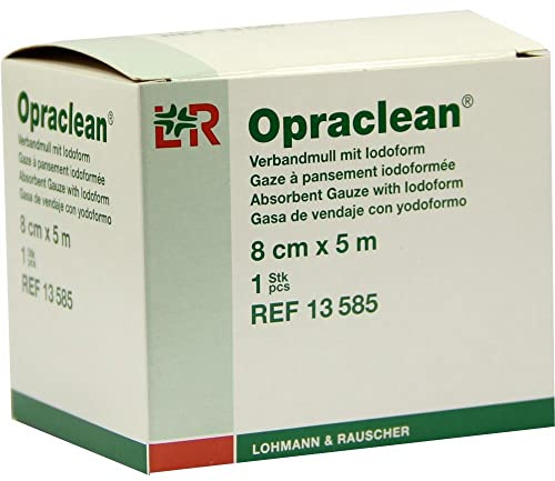 Opraclean Verbandmull m.Jodoform 8 Cmx5 m