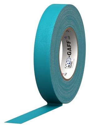 ProTapes 840178015679 Pro Gaff Premium Reinigungstuch matt Gaffers Tape mit Gummi Kleber, 11 Mil Dick, 55 YD. Länge, 2,5 cm Breite, Blaugrün