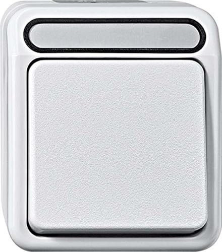 Schneider Electric Merten Aus-/Wechselschalter, 1-polig, Aufputz, IP44, Aquastar, polarweiss, Artikelnummer MEG3116-8019