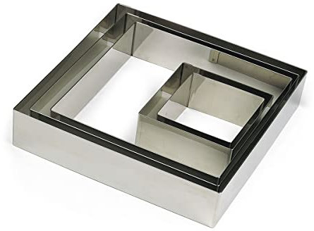 Gobel 863370 Nonnette/Emporte-Pièce Forme Carré Inox 24 cm, Silver