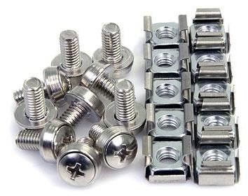 STARTECH.COM CABSCREWM6-50 Pkg M6 Mounting Screws And Cage Nuts For Server Rack Cabinet - Rack Screws And Nuts