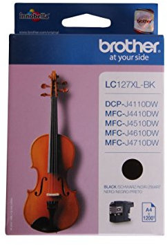 Brother LC127XLBK - Super High Yield - Schwarz - Original - Tintenpatrone - für DCP J4110DW MFC J4410DW, J4510DW, J4710DW Tintenpatrone LC127XLBK / schwarz / bis 1.200 Seiten / für MFC-J4510DW