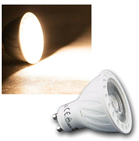 ChiliTec LED Strahler GU10 Dimmbar 230V 7W 510lm Ersatz Leuchtmittel für Halogen-Strahler I für Einbaustrahler Leuchten 3000k Warmweiß