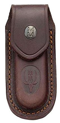 Funda de piel Muela F/25 en color marrón, apto para navajas modelo 25-M, tamaño 125 x 55 mm