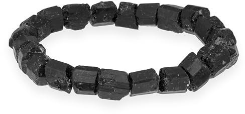 Lebensquelle Plus Schwarzer Turmalin Kristallarmband | 19 cm groß | Hochwertiges Edelstein Armband aus Turmalinkristallen