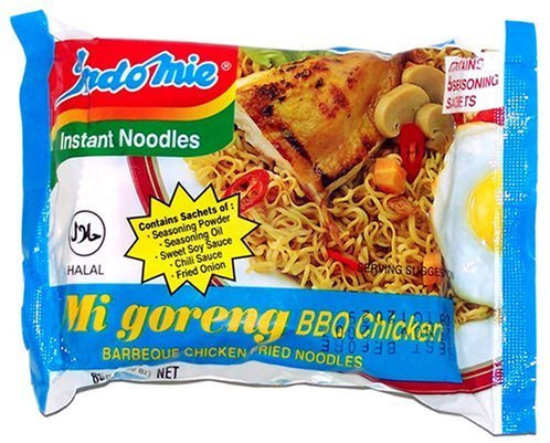 Indomie Instant Fried Noodles BBQ Chicken Flavor for 10 Bags