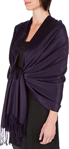 Sakkas 78 X 28 Silky Soft Solid Pashmina Schal/Wrap/Stola - Pflaume