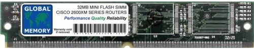 32 MB Mini Flash SIMM Memory RAM für Cisco 2600 X M Series Router (Cisco P/N MEM2600 X m-32mfs)