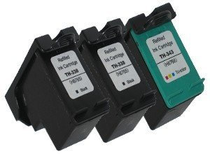 3 Druckerpatronen Tinte für HP Deskjet 5740 Officejet 6215 ersetzen HP 338 und HP 343 C8765EE C8766EE