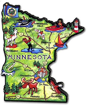 ARTWOOD Magnet - Minnesota State MAP