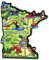 ARTWOOD Magnet - Minnesota State MAP