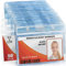 Mifflin Porta badge identificativo orizzontale (trasparente, 8,9x5,7 cm, confezione da 50), portacarte in plastica impermeabile e richiudibile
