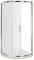 Nuie 860mm Quadrant AQSE1 Pacific ǀ Modern Bathroom 6mm Safety Glass Single Entry Corner Shower Enclosure, 860mm x 860mm, Polished Chrome, Clear, 900mm