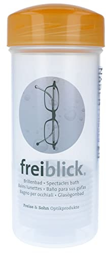 Original freiblick Brillenbad neue Version - Klassik 1.2 - Brillenreiniger - Schüttelbad (Orange)