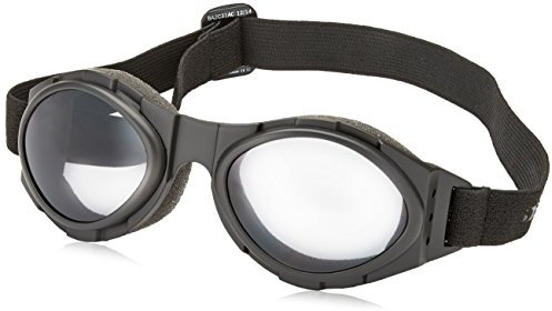 Bobster Bugeye 2 Goggles,Black Frame/3 Lenses (Smoked, Amber and Clear),one size