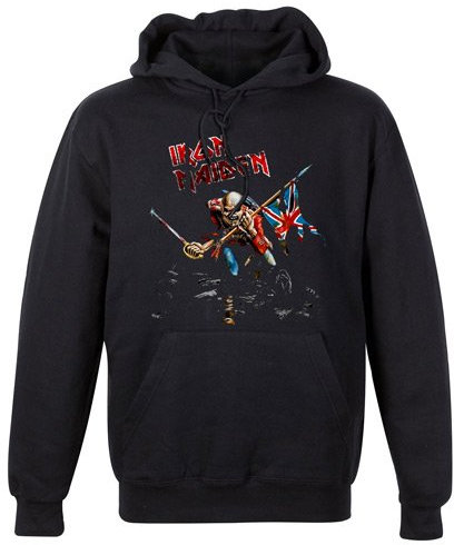 Loudclothing Men's Iron Maiden Trooper Hoodie, black, S