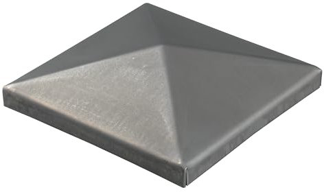 Alberts 866952 Pfostenkappe für Vierkantmetallpfosten | zum Anschweißen | Stahl | 80 x 80 mm | 10er Set