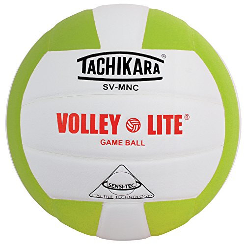Tachikara Volley-lite Training Volleyball, Unisex, Lime Green/White