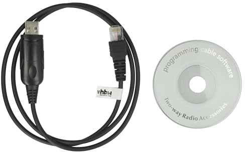 vhbw USB Programmierkabel kompatibel mit Kenwood TK-980, TK-90, TKR-730, TK-981, TKR-740, TK-868G, TK-868, TK-880, TK-885, TK-880G Funkgerät, schwarz