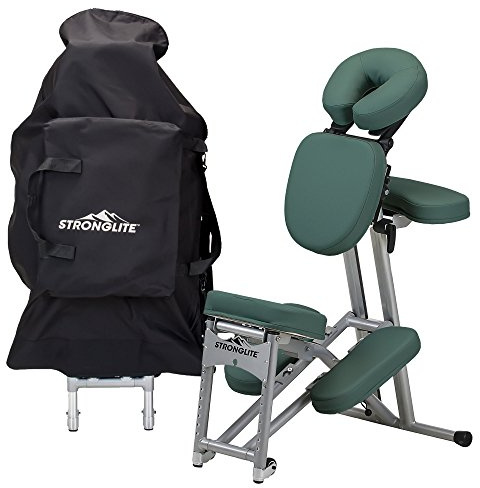 STRONGLITE Ergo Pro II Fauteuil de massage portable ultra résistant et léger avec roulettes et housse de transport Poids utile 272,2 kg