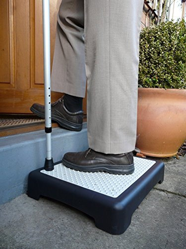 E-Fast Outdoor Half Step Anti Slip Door Step Mobility Disability Elderly Walking Aid Outdoor Step Platform, Half Step for Disabled, Half Step for Elderly