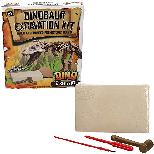 Atoz Dinosaur Excavation Kit, Educational Fossil Discovery Set for Ages 5+, T-Rex Skeleton Dig, Medium