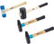 HAZET Set di martelli 2140/4, 4 pezzi, martello da fabbro 300 g e 500 g, martello in plastica con teste intercambiabili, martello in gomma, maggiore durata grazie a BluGuard