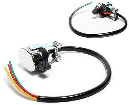 Dock66 Motorcycle Parts Blinkerschalter Old Style 1 Chrom 3-Wege Kippschalter mit 3 Schalterstellungen