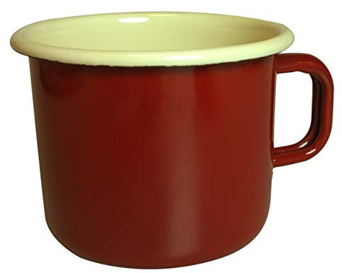 Dexam 17819189 Vintage Home 450ml Enamelware Mug, Claret Red