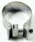 X-Parts Edelstahl Auspuffschelle 63,5mm - 68mm, Schellenbreite 32mm, Silber