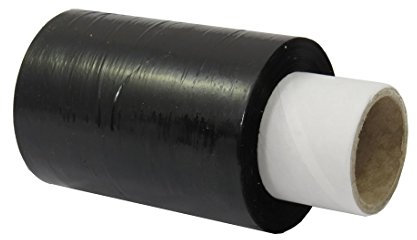 Triplast 1 rouleau de film étirable noir de 100 mm | Rouleau de 150 m de long, mini noyau, 17 µm d'épaisseur | Emballage pour déménagements, utilisation industrielle et en entrepôt