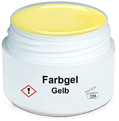 GS-Nails UV Farb-Gel für Nail-Art & Nagel-Design - 5 ml UV-härtendes Cover-Gel - Nail-Gel - selbstglättendes Nagel-Gel - Gelb - A1