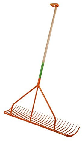 Kerbl Handschlepprechen mit Außenzinken und Stiel, 122cm