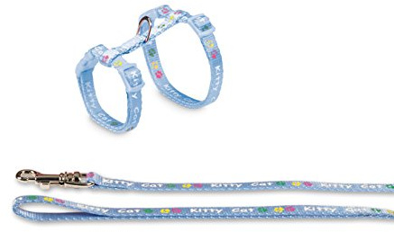 Nobby 78027-06 Garnitur Katzenhalsband Kitty Cat, hellblau