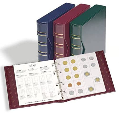 Leuchtturm 317360 Ringbinder Numis - Classic Design mit Schutzkassette und 4-Ring-Mechanik - 235 x 240 x 60 mm - blau