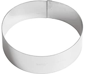 Paderno Italienischer Backring, 14 cm, Silber