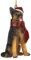 Design Toscano Deutscher Schäferhund Festlicher Hund Weihnachtsbaumornament Weihnachtsdeko, Polyresin, vollfarbe, 8 cm