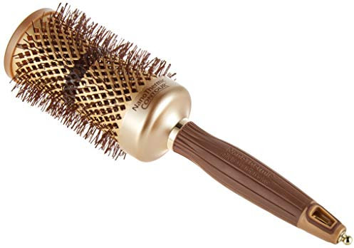 Olivia Garden Haar-Rundbürste Nano Thermic Contour mit tailliertem Bürstenkörpe, 52 mm